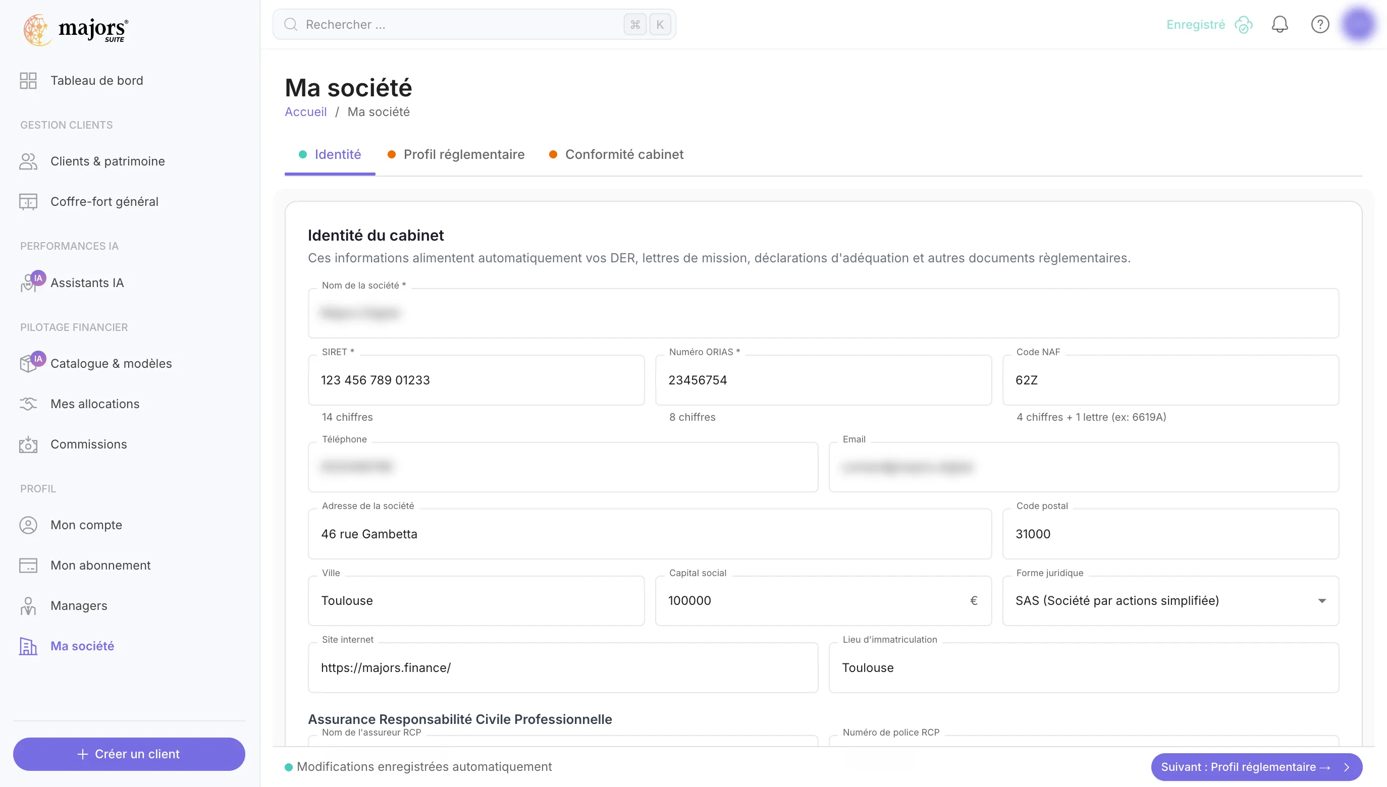 L'onglet Identité de Ma société : les informations qui alimentent tous les documents