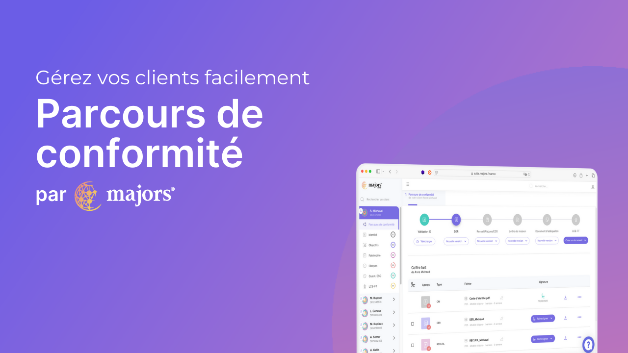 Vidéo tutoriel sur le parcours de conformité Majors