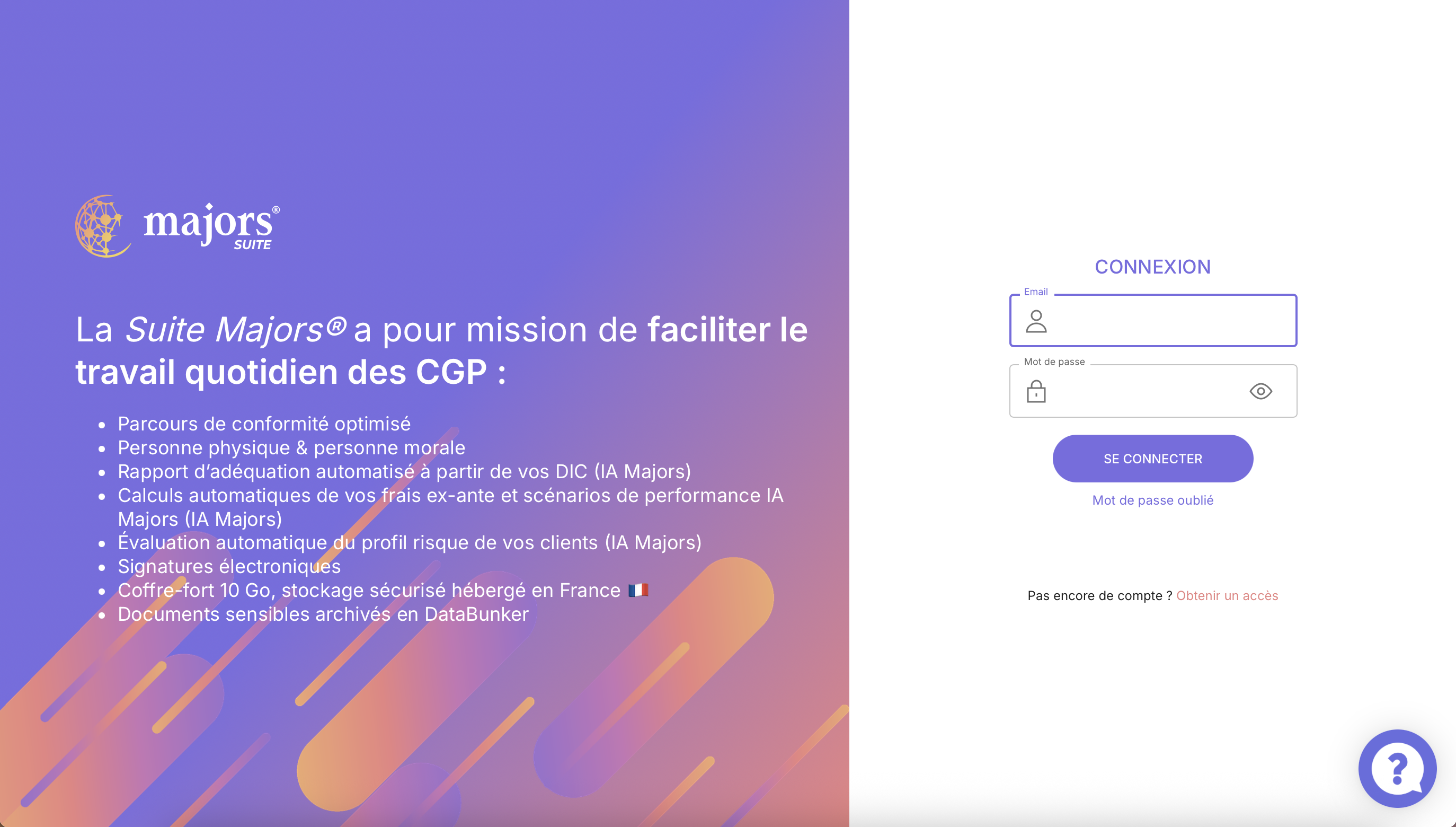 Accédez à la page de connexion