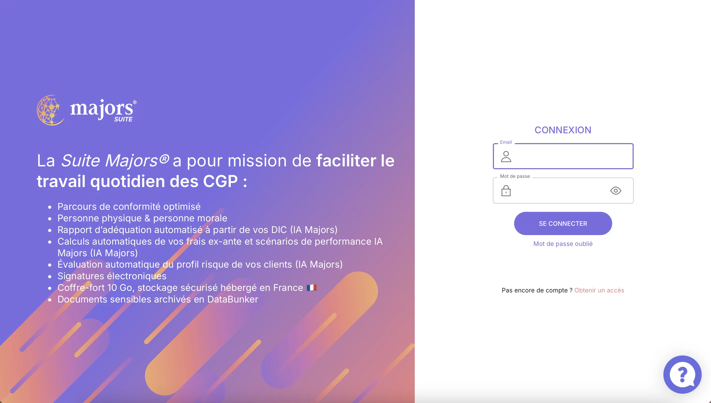 Accédez à la page de connexion